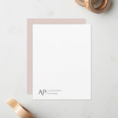 パステルエレガントバラ名前をカスタムするパーソナル ノートカード (正面/裏面インサイチュ)