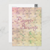 パステルエレガントパスソーバー恵みズスターオブデイビッド シーズンポストカード (正面/裏面)