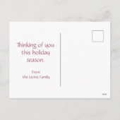 パステルエレガントパスソーバー恵みズスターオブデイビッド シーズンポストカード (裏面)