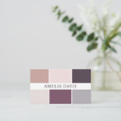 パステルエレガントパレットの色パターン 名刺 (スタンド正面)