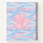 パステルエレガントパーソナライズされたアートブラッシュストローク ノートブック (裏面)