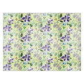 パステルエレガントパープルとグリーンフローラの色合い テーブルクロス (正面(横))