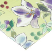 パステルエレガントパープルとグリーンフローラの色合い テーブルクロス (アングル)