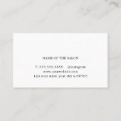 パステルエレガントパープルはっきりした美しいサロン 名刺 (裏面)
