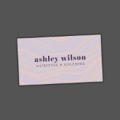 パステルエレガントパープルはっきりした美しいサロン 名刺