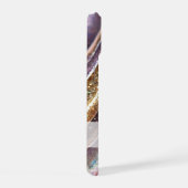 パステルエレガントパープルブルーピンクシルバーグリッター iPhone 15ケース (右側面)