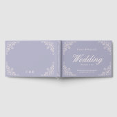 パステルエレガントパープルヴィンテージウェディングゲストブック ゲストブック (全面)