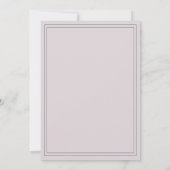 パステルエレガントパープル結婚式招待状 招待状 (裏面)