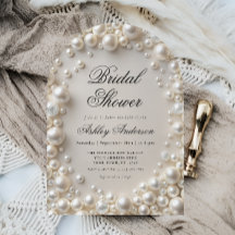 パステルエレガントパールブライダルシャワー