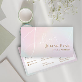 パステルエレガントピお洒落ンクフェミニン 名刺