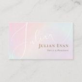 パステルエレガントピお洒落ンクフェミニン 名刺 (正面)