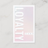 パステルエレガントピガーリーンクロイヤリティカード 名刺 (正面)