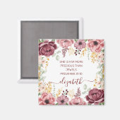 パステルエレガントピンクの花の聖なる書物、 経典名 マグネット (正面/裏面)