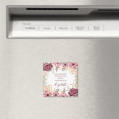 パステルエレガントピンクの花の聖なる書物、 経典名 マグネット (インサイチュ (食洗機))