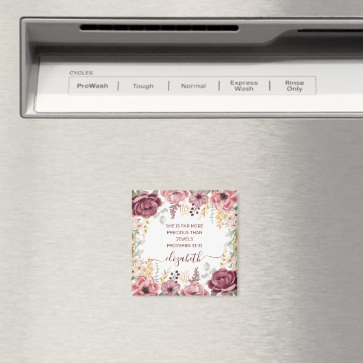 パステルエレガントピンクの花の聖なる書物、 経典名 マグネット (インサイチュ (食洗機))