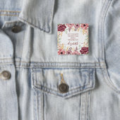 パステルエレガントピンクの花の聖なる書物、 経典名 缶バッジ (インサイチュ)