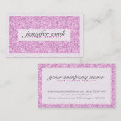 パステルエレガントピンクグリッター&スパークズ3 名刺 (正面/裏面)