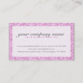 パステルエレガントピンクグリッター&スパークズ3 名刺 (裏面)
