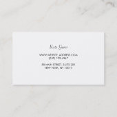 パステルエレガントピンクシルバーストライプのプロフェッショナル 名刺 (裏面)