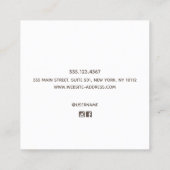 パステルエレガントピンクスクアグラデーションークスクエアコールカード コーリングカード (裏面)