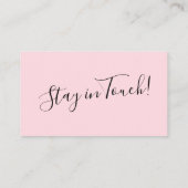 パステルエレガントピンクタイポグラフィ「引っ越しました」カード 名刺 (裏面)