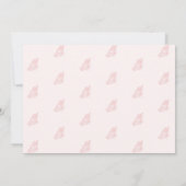 パステルエレガントピンクバタフライガールベビーシャワー 招待状 (裏面)