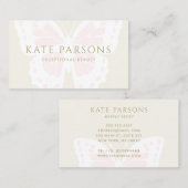 パステルエレガントピンクバタフライ 名刺 (正面/裏面)