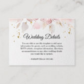 パステルエレガントピンクフローラフレファンシーーム エンクロージャーカード (正面)