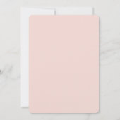 パステルエレガントピンクフローラフレームと金ゴールドドロップ 招待状 (裏面)