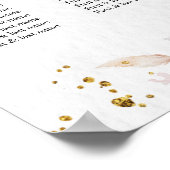 パステルエレガントピンクフローラフレームファンシーポスター ポスター (角)