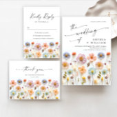 パステルエレガントピンクボヘミアンワイルドフラワー結婚ズ スタンダードカクテルナプキン