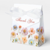 パステルエレガントピンクボヘミアンワイルドフラワー結婚ズ フェイバーボックス (正面サイド)