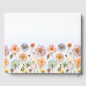 パステルエレガントピンクボホワイルドフラワーブライダルシャワー ゲストブック (裏面)