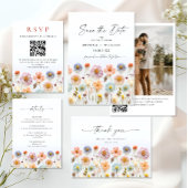 パステルエレガントピンクボホワイルドフラワー結婚ズ タペストリー