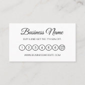 パステルエレガントピンクモダンロイヤリティカード 名刺 (裏面)