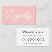 パステルエレガントピンクモダンロイヤリティカード 名刺 (正面/裏面)