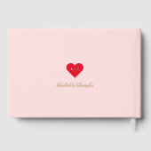 パステルエレガントピンクローズ金ゴールド結婚記念日 ゲストブック (裏面)