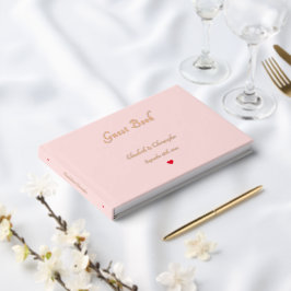パステルエレガントピンクローズ金ゴールド結婚記念日 ゲストブック