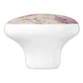 パステルエレガントピンク&パープルガーデン開花 セラミックノブ (側面)