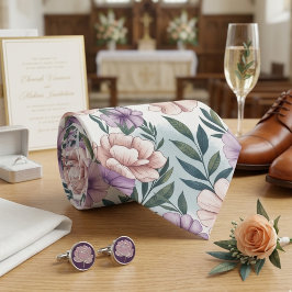 パステルエレガントフラワーズ ネクタイ