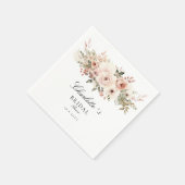 パステルエレガントフラワーブーケブライダルシャワー スタンダードカクテルナプキン (角)