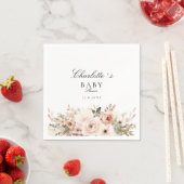 パステルエレガントフラワーブーケ赤ちゃんシャワー スタンダードカクテルナプキン (インサイチュ)