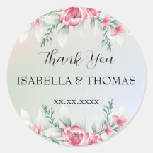 パステルエレガントフローラサンキューウェディングパーティー