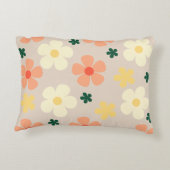 パステルエレガントフローラルパターンコンフィ アクセントクッション (裏面)