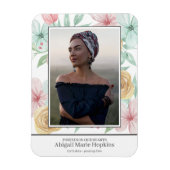 パステルエレガントフローラ愛の記憶の葬儀 マグネット (縦)