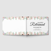 パステルエレガントフローラ退職パーティーゲストブック ゲストブック (全面)