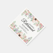 パステルエレガントフローラ退職パーティー スタンダードカクテルナプキン (角)
