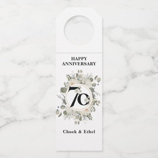 パステルエレガントフローラ70周年記念 ボトルネックタグ (正面)