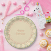 パステルエレガントフローラ ペーパープレート (パーティー)