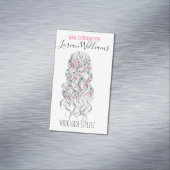 パステルエレガントブライドヘアスタイリングフローラ マグネット名刺 (インサイチュ)